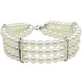 Unconditional Love Three Row Pearl Necklace; White - Large 12-14 UN806313